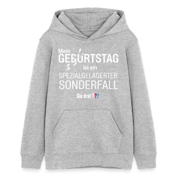 Die Drei ??? Geburtstags-Design - Teenager Organic Hoodie Mini Cruiser von Stanley/Stella - Grau meliert - Vorne - AI Model Teenager Female light (150cm)
