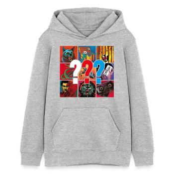 Die Drei ??? Covermotive - Teenager Organic Hoodie Mini Cruiser von Stanley/Stella - Grau meliert - Vorne - AI Model Teenager Female light (150cm)