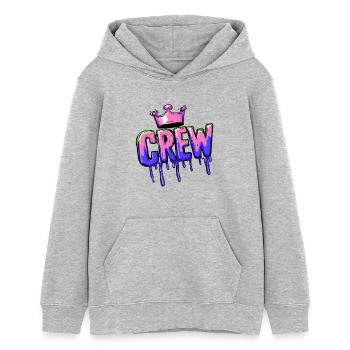 Crew Mitglied - Teenager Organic Hoodie Mini Cruiser von Stanley/Stella - Grau meliert - Vorne - AI Model Teenager Female light (150cm)