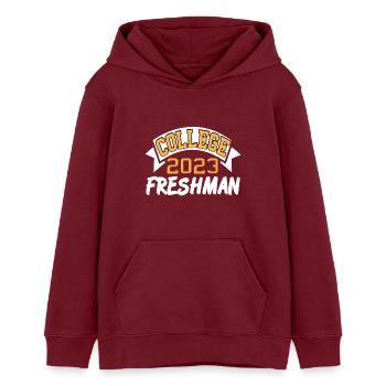 College Freshman Class of 2023 Campus Life - Teenager Organic Hoodie Mini Cruiser von Stanley/Stella - Burgunderrot - Vorne - AI Model Teenager Male dark (155cm)