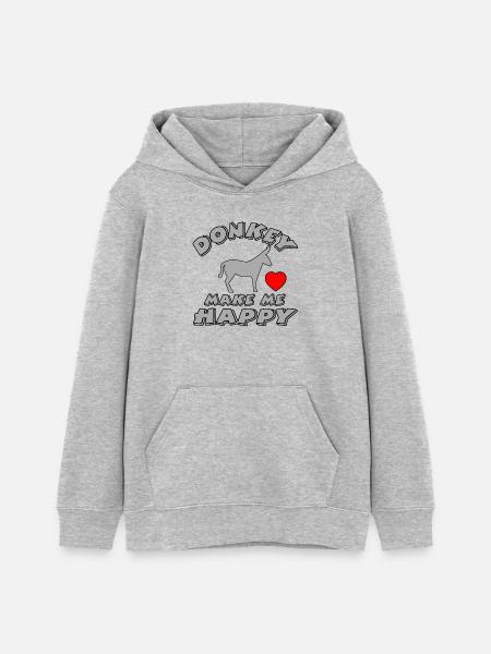 Esel - Teenager Organic Hoodie Mini Cruiser von Stanley/Stella - Grau meliert
