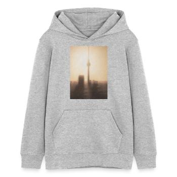 Berlin - Teenager Organic Hoodie Mini Cruiser von Stanley/Stella - Grau meliert - Vorne - AI Model Teenager Female light (150cm)