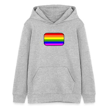 Lgbt - Teenager Organic Hoodie Mini Cruiser von Stanley/Stella - Grau meliert - Vorne - AI Model Teenager Female light (150cm)