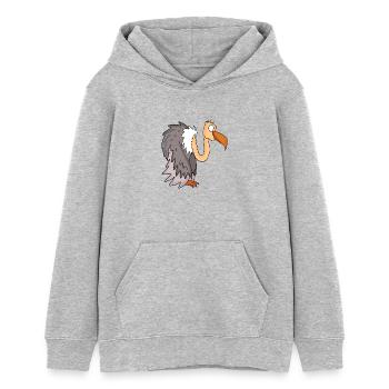 Vulture - Teens Organic Hoodie by Stanley/Stella - heather grey - Front - AI Model Teenager Female light (150cm)