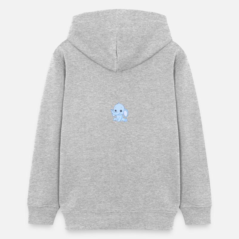 Elephants - Sweat à capuche ado bio Stanley/Stella - gris chiné