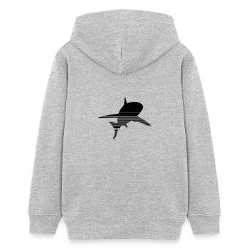 Shark - Sweat à capuche ado bio Stanley/Stella - gris chiné - Dos - AI Model Teenager Female light (150cm)