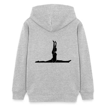 Gymnastik - Turner - Teenager Organic Hoodie Mini Cruiser von Stanley/Stella - Grau meliert - Hinten - AI Model Teenager Female light (150cm)