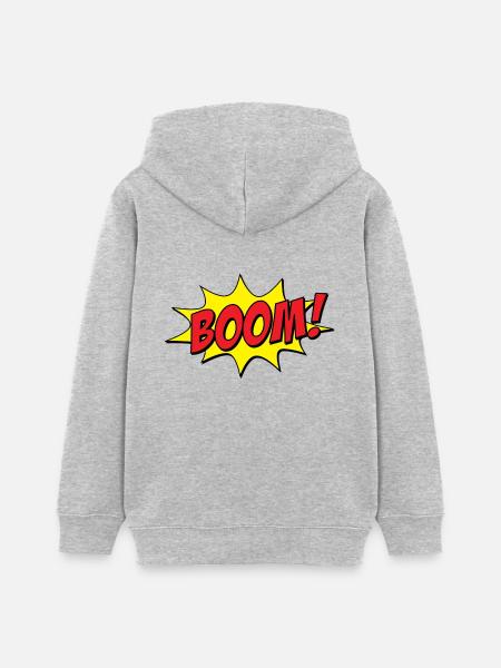 BOOM! Comic - Teenager Organic Hoodie Mini Cruiser von Stanley/Stella - Grau meliert