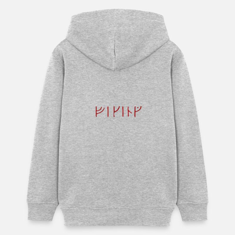 viking runique - Sweat à capuche ado bio Stanley/Stella - gris chiné