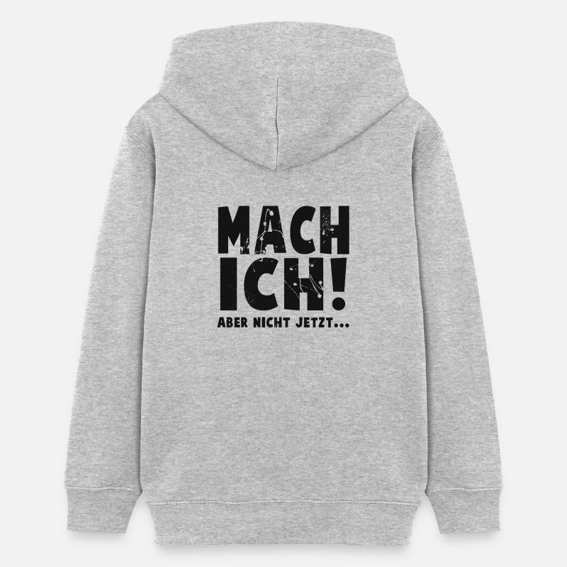 Je le fais ! mais pas maintenant - Sweat à capuche ado bio Stanley/Stella - gris chiné