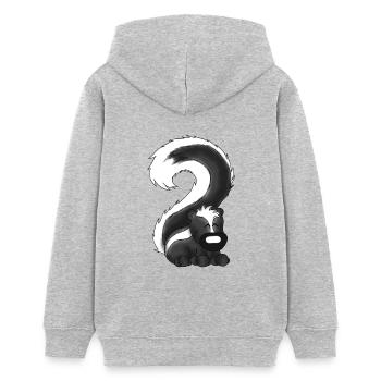 Stinkerchen - Teenager Organic Hoodie Mini Cruiser von Stanley/Stella - Grau meliert - Hinten - AI Model Teenager Female light (150cm)