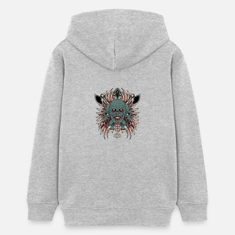 zombies - Sweat à capuche ado bio Stanley/Stella - gris chiné