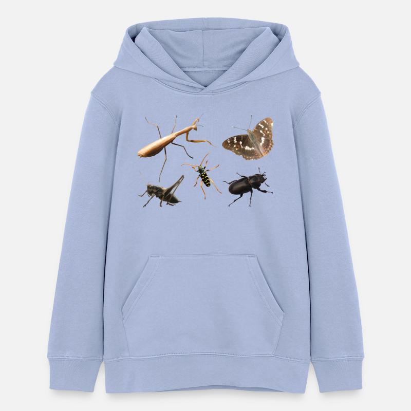Insects - Teens Organic Hoodie by Stanley/Stella - sky