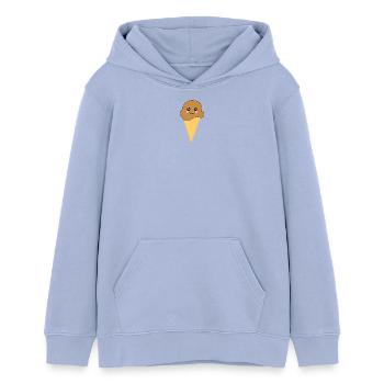 Glace Kawaii Chocolat Kawaii Glace Kawaii - Sweat à capuche ado bio Stanley/Stella - ciel - Devant - AI Model Teenager Male light (155cm)