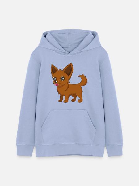 Chihuahua Comic - Teenager Organic Hoodie Mini Cruiser von Stanley/Stella - Sky