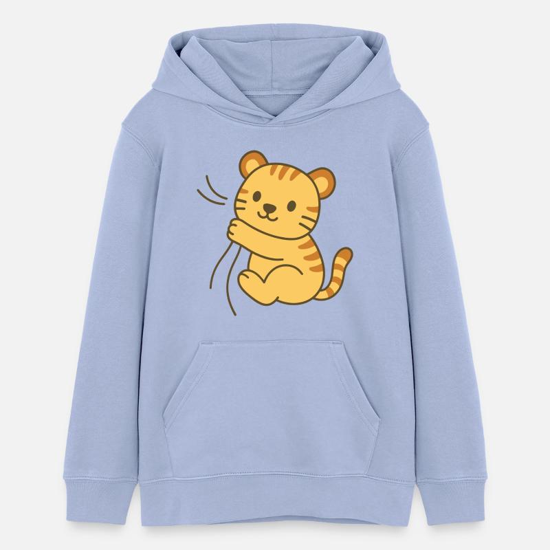 Snuggle Tiger Cub - Bébé tigre câlin - Sweat à capuche ado bio Stanley/Stella - ciel