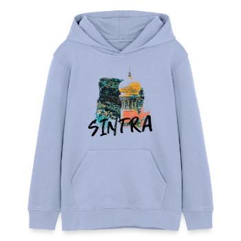 Tour mauresque typique du parc Sintra illustration - Sweat à capuche ado bio Stanley/Stella - ciel - Devant - AI Model Teenager Male light (155cm)