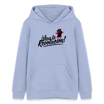 revolution fist - Sweat à capuche ado bio Stanley/Stella - ciel - Devant - AI Model Teenager Male light (155cm)