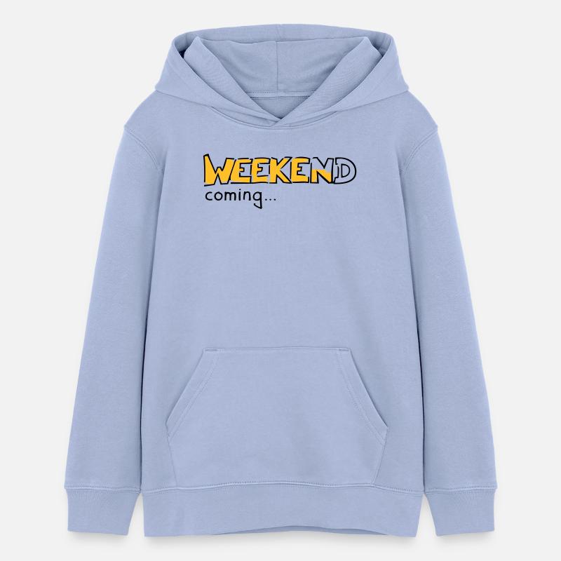 Weekend - Sweat à capuche ado bio Stanley/Stella - ciel