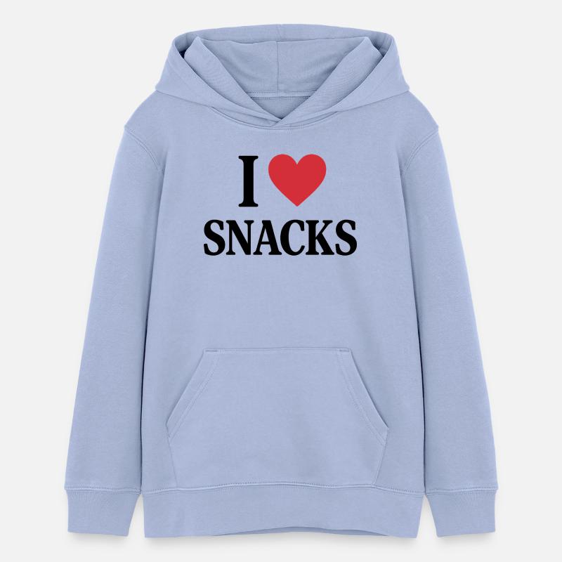 I ❤️ COLLATIONS - Sweat à capuche ado bio Stanley/Stella - ciel