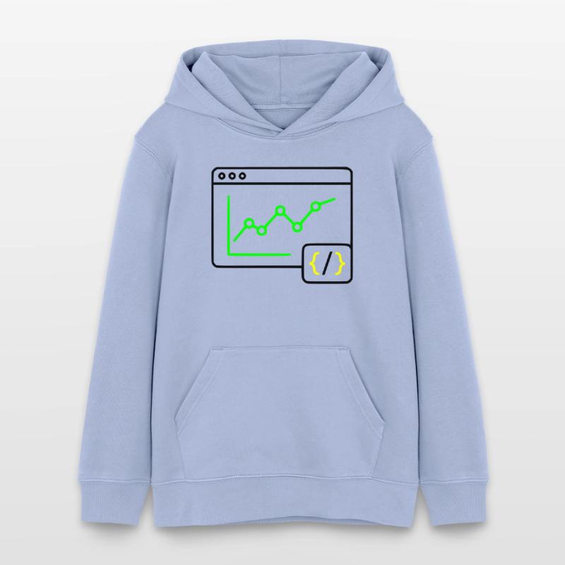Web Analyse Chart Coding Browser Vektor Teenager Organic Hoodie Mini Cruiser von Stanley/Stella