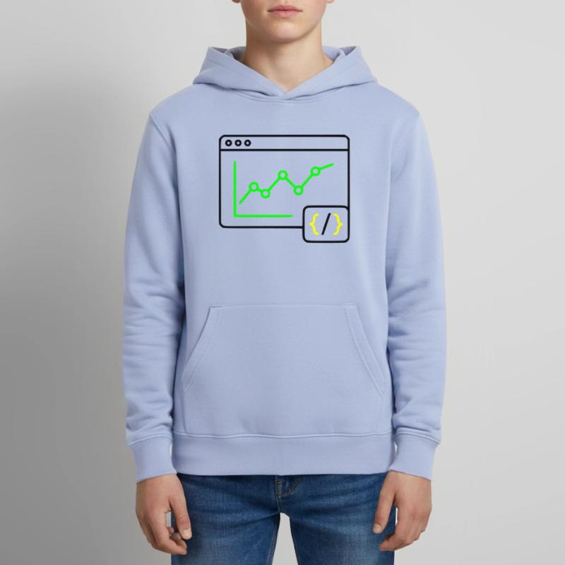 Web Analyse Chart Coding Browser Vektor Teenager Organic Hoodie Mini Cruiser von Stanley/Stella