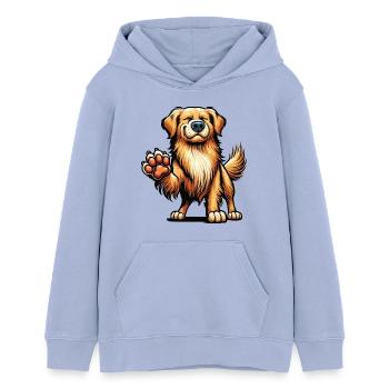 Golden Retriever Goldie Goldiebesitzer Goldies - Teenager Organic Hoodie Mini Cruiser von Stanley/Stella - Sky - Vorne - AI Model Teenager Male light (155cm)