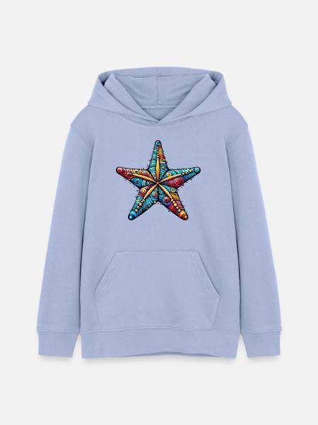 Seestern - Teenager Organic Hoodie Mini Cruiser von Stanley/Stella - Sky