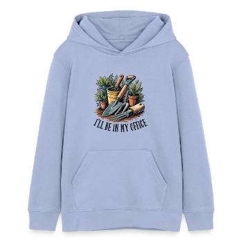 Illustration d’outils et de plantes de mise à disposition de jardin - Sweat à capuche ado bio Stanley/Stella - ciel - Devant - AI Model Teenager Male light (155cm)
