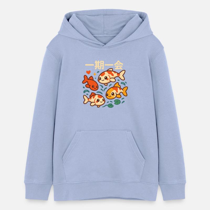 Rencontre avec Ichigo Ichie Koi - Sweat à capuche ado bio Stanley/Stella - ciel