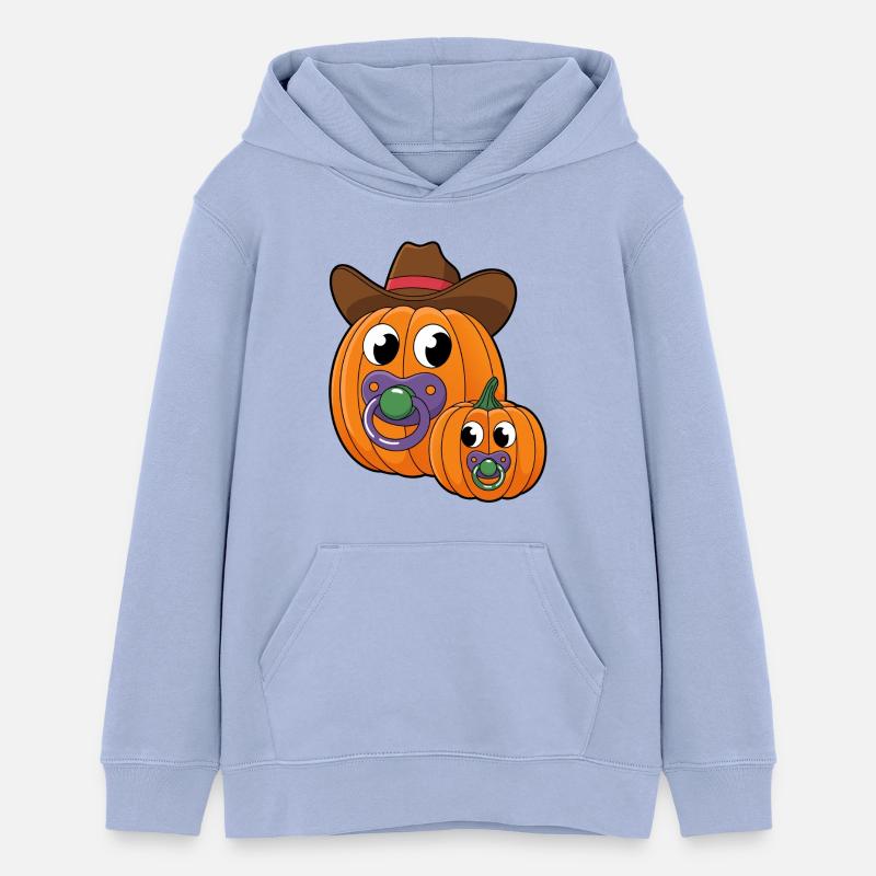 Sucette Cowboy Citrouille - Sweat à capuche ado bio Stanley/Stella - ciel
