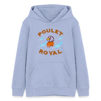 Brathähnchen-Adler-Kondor-Humor-Design - Teenager Organic Hoodie Mini Cruiser von Stanley/Stella - Sky - Vorne - AI Model Teenager Male light (155cm)