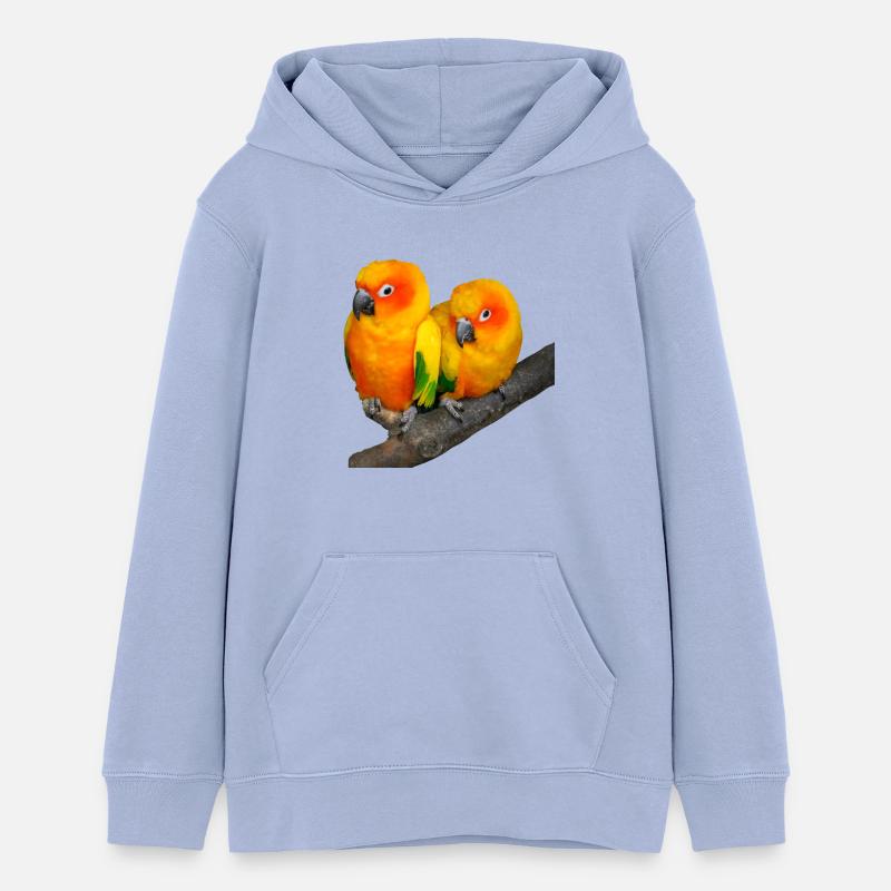 Oiseaux - Sweat à capuche ado bio Stanley/Stella - ciel