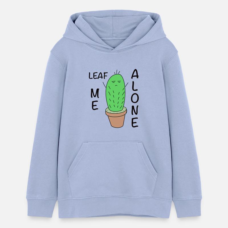 Grumpy Cactus - Teens Organic Hoodie by Stanley/Stella - sky