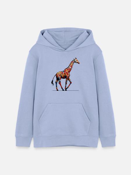 Giraffe - Teenager Organic Hoodie Mini Cruiser von Stanley/Stella - Sky