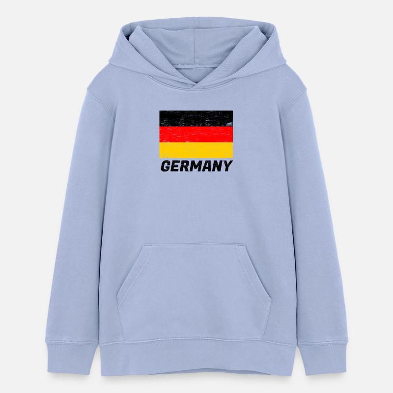 drapeau Allemagne - Sweat à capuche ado bio Stanley/Stella - ciel