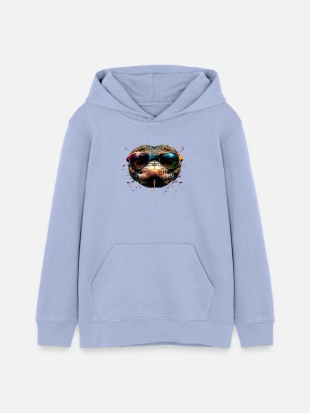 Schlange Python Kobra Klapperschlange Schlangen - Teenager Organic Hoodie Mini Cruiser von Stanley/Stella - Sky