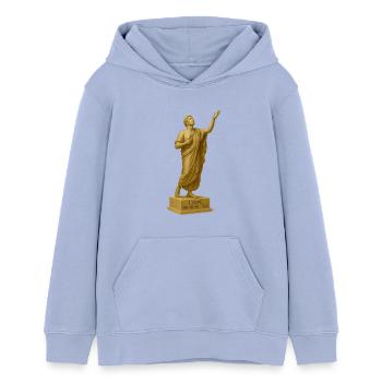 Himmlische Hoffnungskunst Statue - Teenager Organic Hoodie Mini Cruiser von Stanley/Stella - Sky - Vorne - AI Model Teenager Male light (155cm)