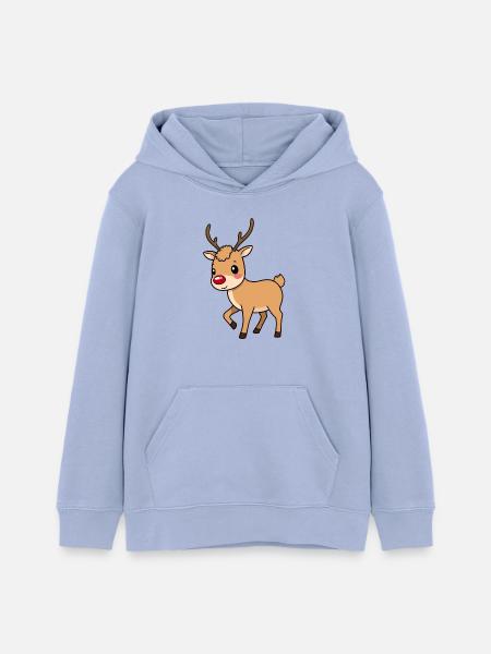 Rentier - Teenager Organic Hoodie Mini Cruiser von Stanley/Stella - Sky