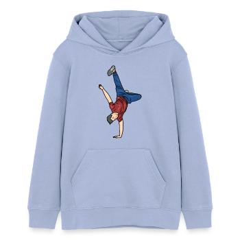B Garçon Dessin - Sweat à capuche ado bio Stanley/Stella - ciel - Devant - AI Model Teenager Male light (155cm)