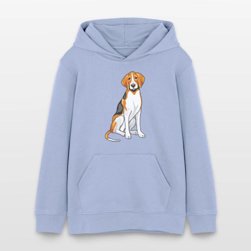 Sitzender Foxhound Teenager Organic Hoodie Mini Cruiser von Stanley/Stella