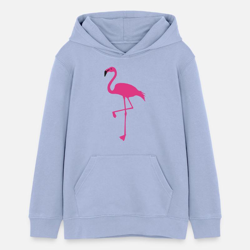 Flamant - Sweat à capuche ado bio Stanley/Stella - ciel