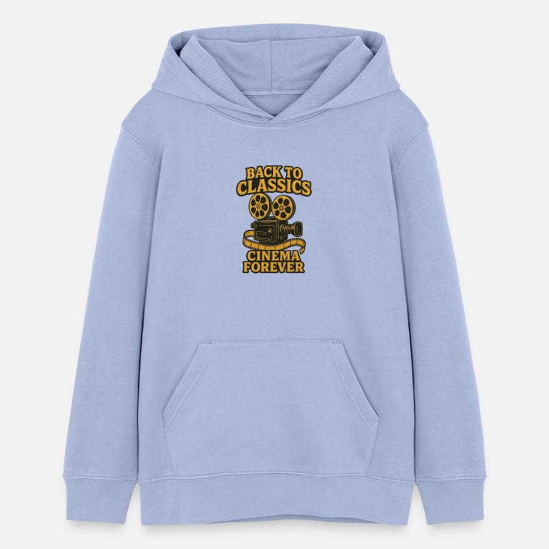 Cinéma - Sweat à capuche ado bio Stanley/Stella - ciel