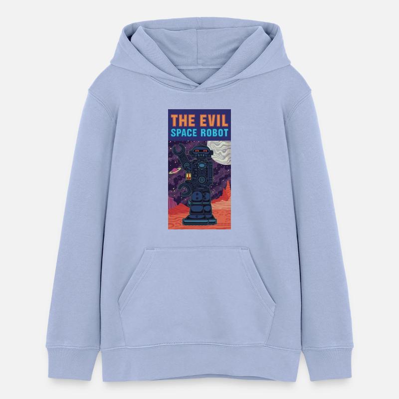 Le robot spatial martien - Sweat à capuche ado bio Stanley/Stella - ciel