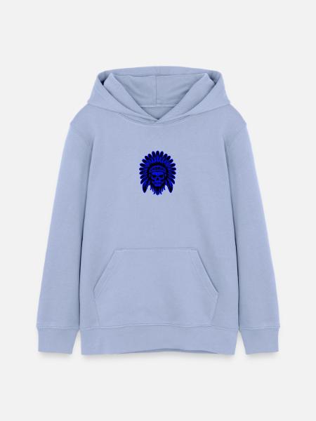 Apache Totenkopf Indianer - Teenager Organic Hoodie Mini Cruiser von Stanley/Stella - Sky