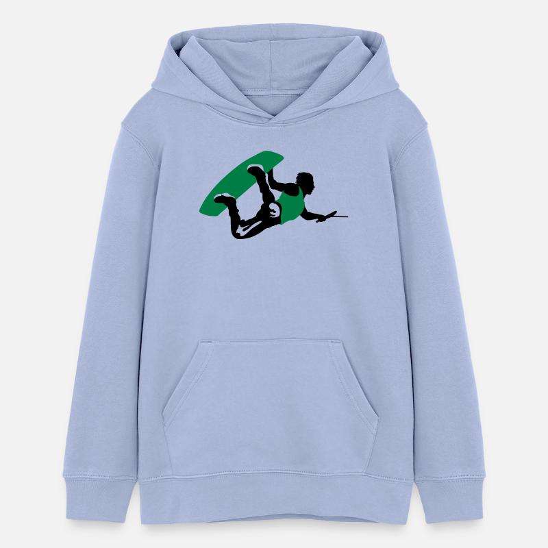 Wakeboarding - Sweat à capuche ado bio Stanley/Stella - ciel