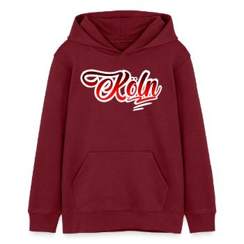 Cologne - Sweat à capuche ado bio Stanley/Stella - bordeaux - Devant - AI Model Teenager Male dark (155cm)
