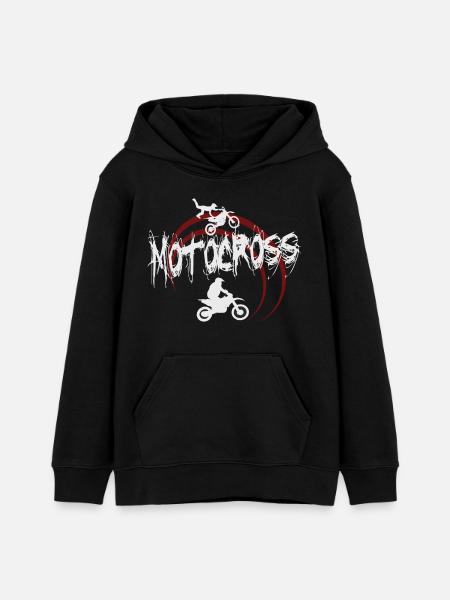 Motocross - Teenager Organic Hoodie Mini Cruiser von Stanley/Stella - Schwarz