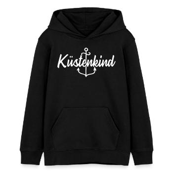 Küstenkind - Teenager Organic Hoodie Mini Cruiser von Stanley/Stella - Schwarz - Vorne - AI Model Teenager Male light (155cm)