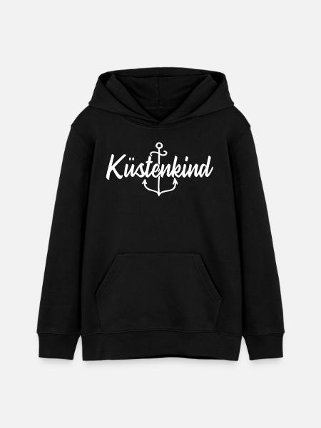 Küstenkind - Teenager Organic Hoodie Mini Cruiser von Stanley/Stella - Schwarz